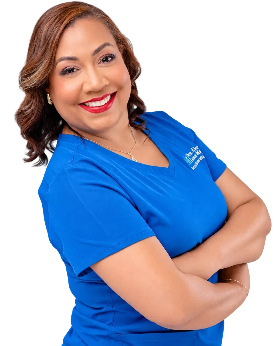 Retrato de la Dra. Alexandra Luna Mejía sonriendo.